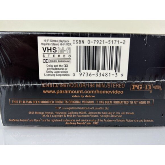 TITANIC VHS 1997 2 Tape Set Leonardo DiCaprio Kate Winslet NEW Factory Sealed - Picture 7 of 9